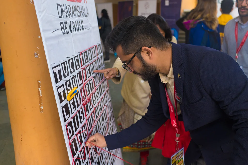 A creative moment at TEDxDharamshala