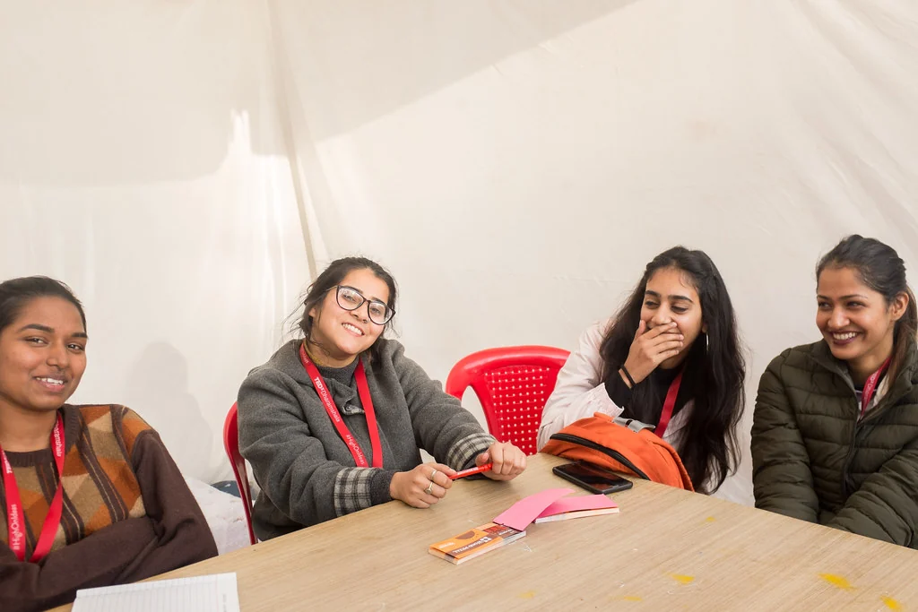 TEDxDharamshala volunteers working together