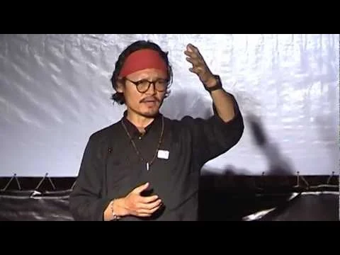 Tenzin Tsundue on stage