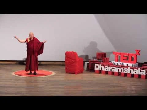 Geshe Lakdor on the TEDxDharamshala stage